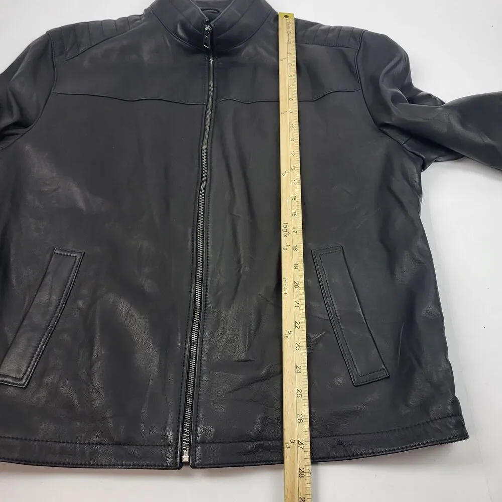 Murano Premium Leather Genuine jacket Lamb Skin Black